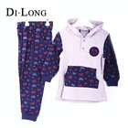 China Wholesale Kids Clothing Set Autumn Spring Children Boy Clothes Set with Hood