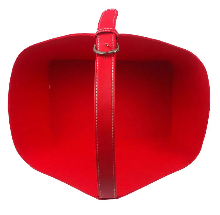 Beautiful atmosphere of classic leather leather basket storage basket gift basket basket shopping basket hand mid autumn