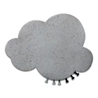 Fridge Magnets White Cloud Wood Veneer Cork board with EVA back as Memo board have 6 pins