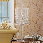 Crystal 5 arms candelabra wedding centerpieces candelabra candle holder