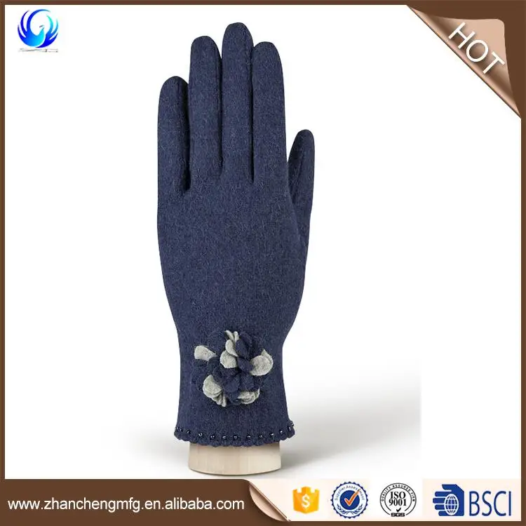 wholesale leather gloves 100% alpaca wool gloves with high quality