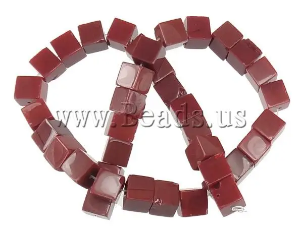 Free shipping!!!Jade Beads,Exaggerated, Jade Red, Cube, natural, 10x10x10mm, Hole:Approx 1.5mm, Length:Approx 15 Inch