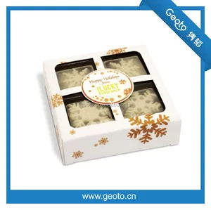 delicate oem full colors macaron paper gift box with pvc window