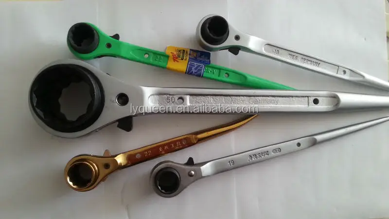 Professional Scaffold Double Sided 17-22mm Ratchet Spanner Podger LC