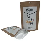 Custom printed resealable craft paper bag with easy zipper kraft poly bag