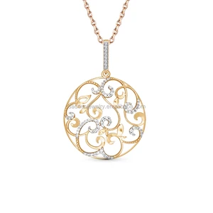silver circle pendant necklace fashion jewelry sweet gifts