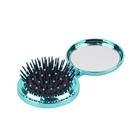 Plastic fashion round travel foldable pocket brush