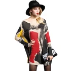 2019 top selling fashion puff sleeve sexy loose long blouse women
