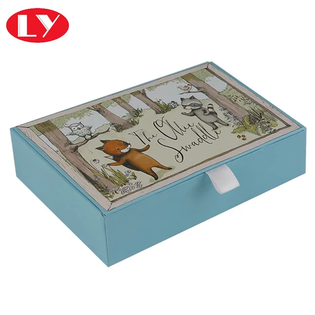 book shape luxury mini carton gift box with ribbon pull tab