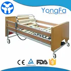 YFD5618K(VII) Wooden hospital elder homecare electric medical 5 functions cheap nursing home bed