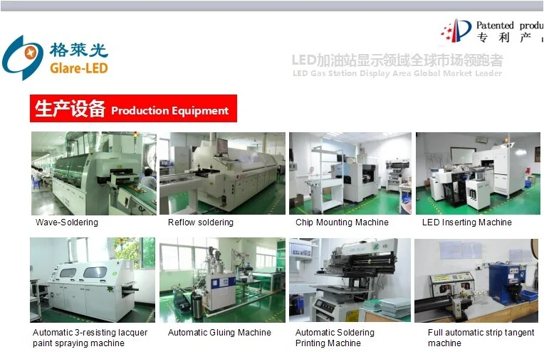 LED Gas Price Sign with 6-72inch Size 150w Resolution and 2 Years Warranty for Gas Stations