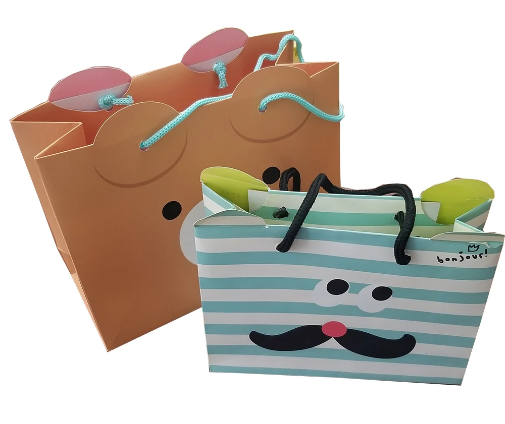 kids with handle paper: 210g kraft paper effect: cmyk printing
