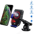 Fast car wireless charger automatic infrared induction sensing car mount wireless charger phone holder