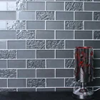 MM Mosaico 2 ''x 4'' grigio vetro subway tile bagno backsplash
