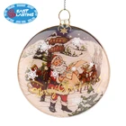 Painting Christmas decoration wholesale snowman glass ornament ball OEM