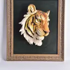 Elegant Classic Handcrafted Polyresin livelike 3D Tiger Frame