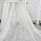 White Retro Double Layers Fabric Embroidery Mesh Lace Trim Dress Curtain Sewing Costumes Supplies
