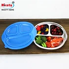 stainless steel food tray plate whole home dishes unique shape dinner plate travel tray for kids