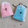 Recycled LDPE CPE material drawstring laundry plastic bag for hotel