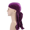 New Customize Unisex Velvet Du rag Hair Loss Chemo Beanie Durag OEM Muslim Bulk Rags Turban Headwrap Velvet Durag TJM-05B