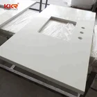 Custom Vanity Top Molded Solid Surface Double Sink Commercial Bathroom Vanity Top
