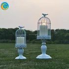 Wholesale French Birdcage Design White Metal Candle Holder