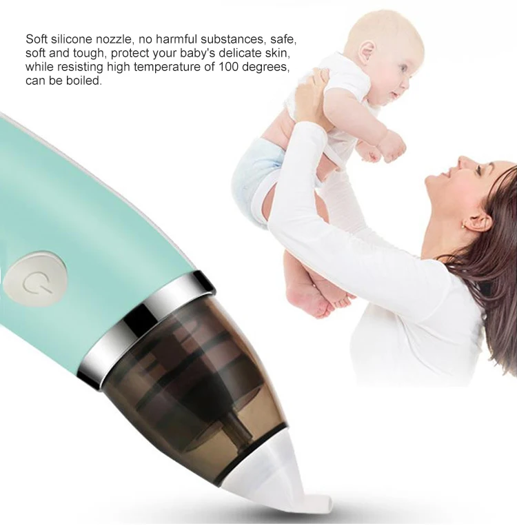 Safe silicone nose cleaner baby electric nasal aspirator