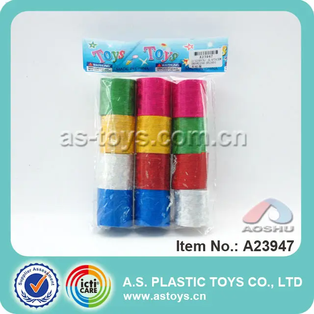 magic plastic promotional kids classic rainbow slinky spring toy