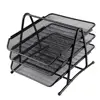 Office 3 Layer Desk table Iron Mesh desktop File Organizer METAL Stackable folding A4 Document Letter File Tray