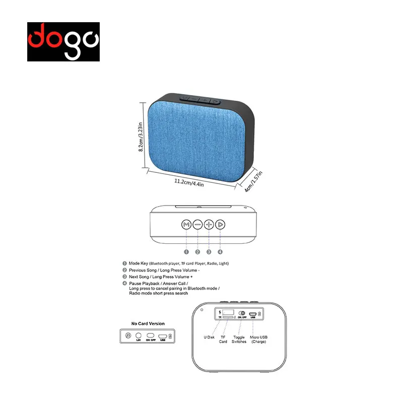 custom logo 3 watt charging 400mAh Battery music monitor speakers bluetooths wireless - ANKUX.COM