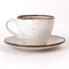 140ml antique ceramic porcelain stoneware espresso expresso coffee cups mugs with saucers plates dishes sets