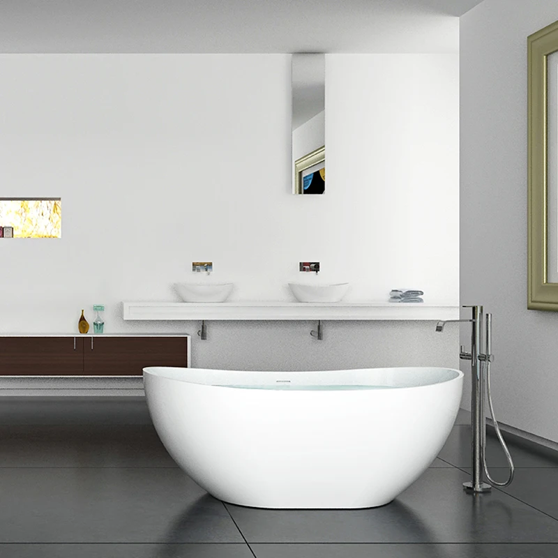 oval modern colored bathtubs and stand alone type bath tub bs-8633b