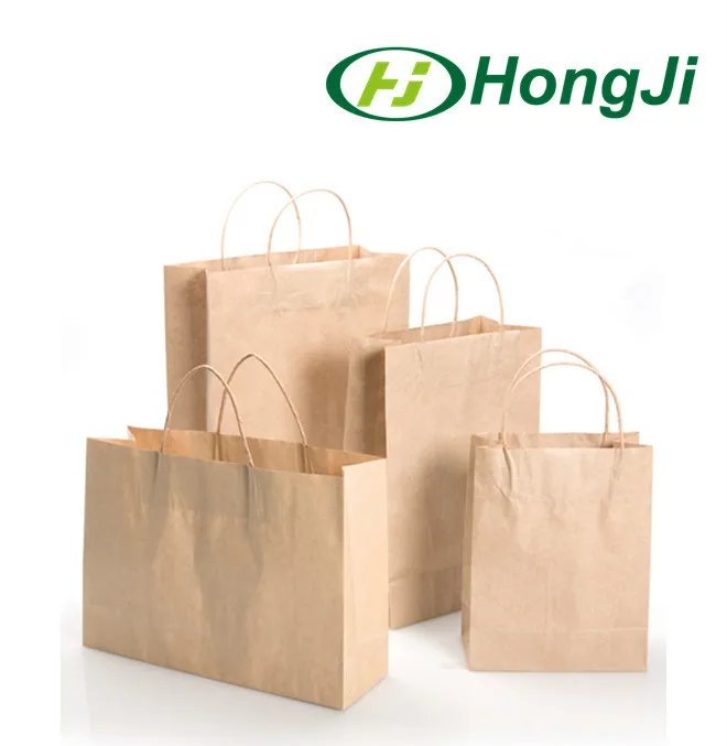 recycle eco friendly brown paper bag shopping kraft paper bag