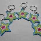 Soft Rubber Keychains 2D Custom Shape Soft Pvc Bottle Keychain Card