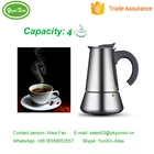4 Cups house stainless steel moka espresso coffee maker