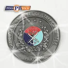 Pinsback 2"antique silver plated -customized shape custom ebay challenge coins