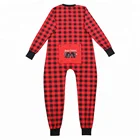 Wholesale Funny Bear Cheeks Christmas Buffalo Plaid Pajamas