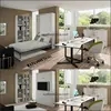 Queen size wall bed hot sell murphy bed in living room