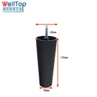 Custom plastic injection modern metal sofa legs frosted ABS black plastic material for sofa bed adjustable furniture fittings