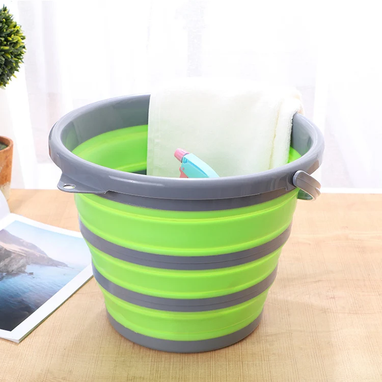 Product Ideas Hiking Plastic Water Container High Capacity Collapsible Buckets 