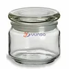 Flat Top Glass Candle Jar 10oz w/ Glass Lid