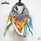 Twill Silk Scarf Digital Print Custom Design Silk Scarf 52*175 CM