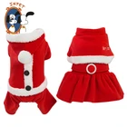 Couple dog clothes winter coat four leg jacket and girl skirt funny pet products christmas pet clothes