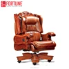 High end dark brown office executive leather chair boss with massage function
