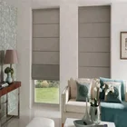 Automatic battery operated cordless roman folding blind