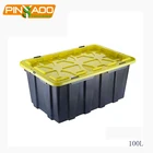 100L Black Yellow Multi Purpose Use Plastic Heavy Duty Tote Outdoor Storage Box