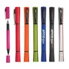 Office supplier competitive price colorful durable plastic simple barrel double heads end ballpoint pen top pink highlighter