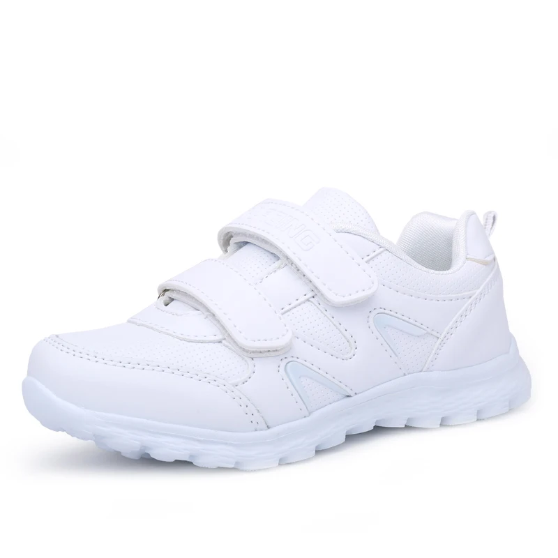 Kids Simple White School Shoes For Boy 