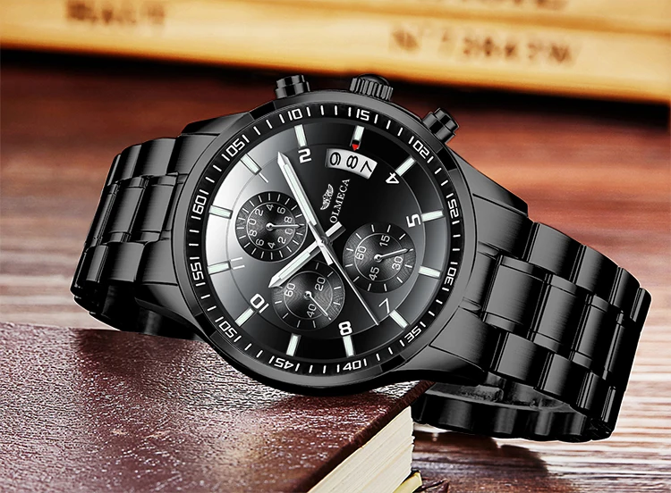 olmeca relogio masculino de luxo男装手表军事防水模拟手表男士