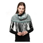 New grey mesh crochet knitting scarf neckwarmer scarf